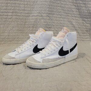 Nike White and Black High-Top Athletic Shoes